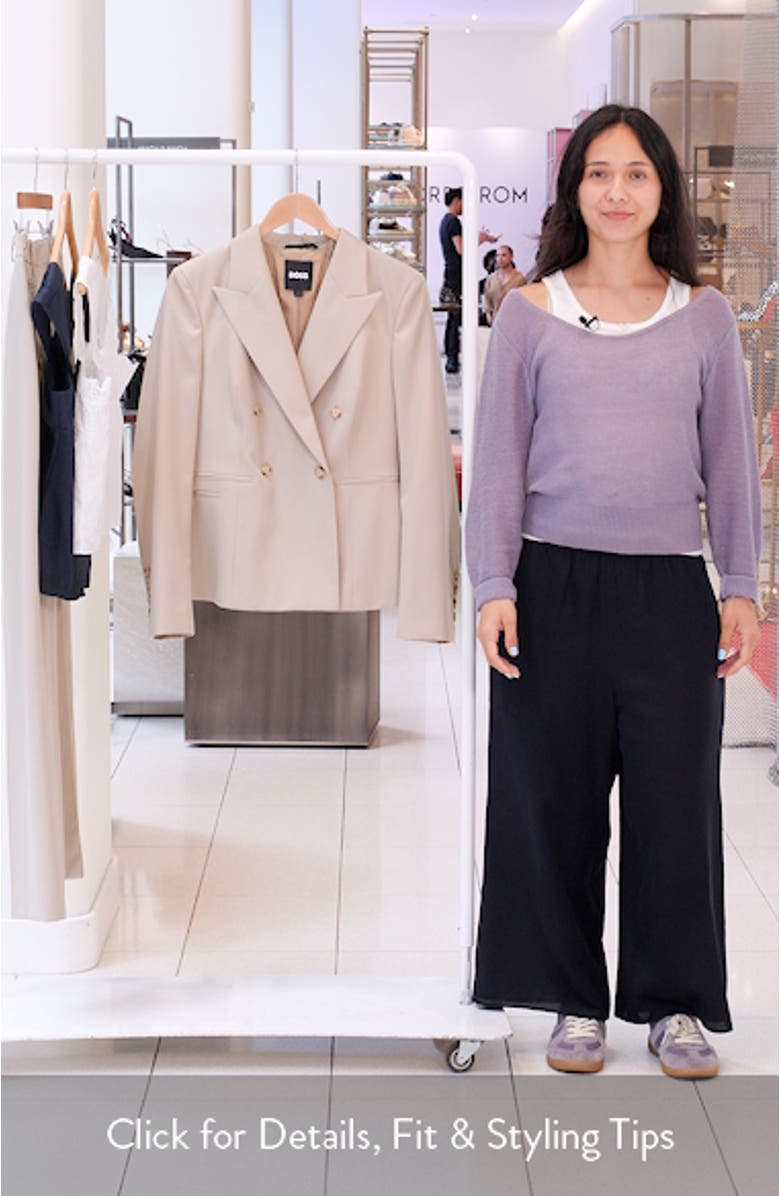 Jiamia Double Breasted Virgin Wool Blazer, sales video thumbnail