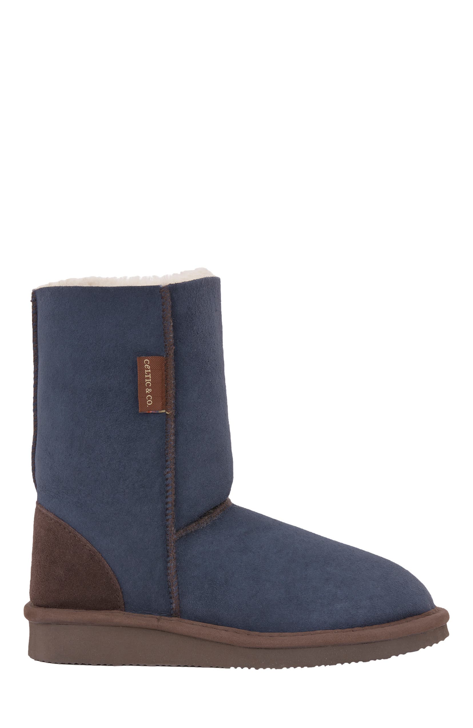 Celtic & Co. Shearling House Boots, Alternate, color, Blue Iris