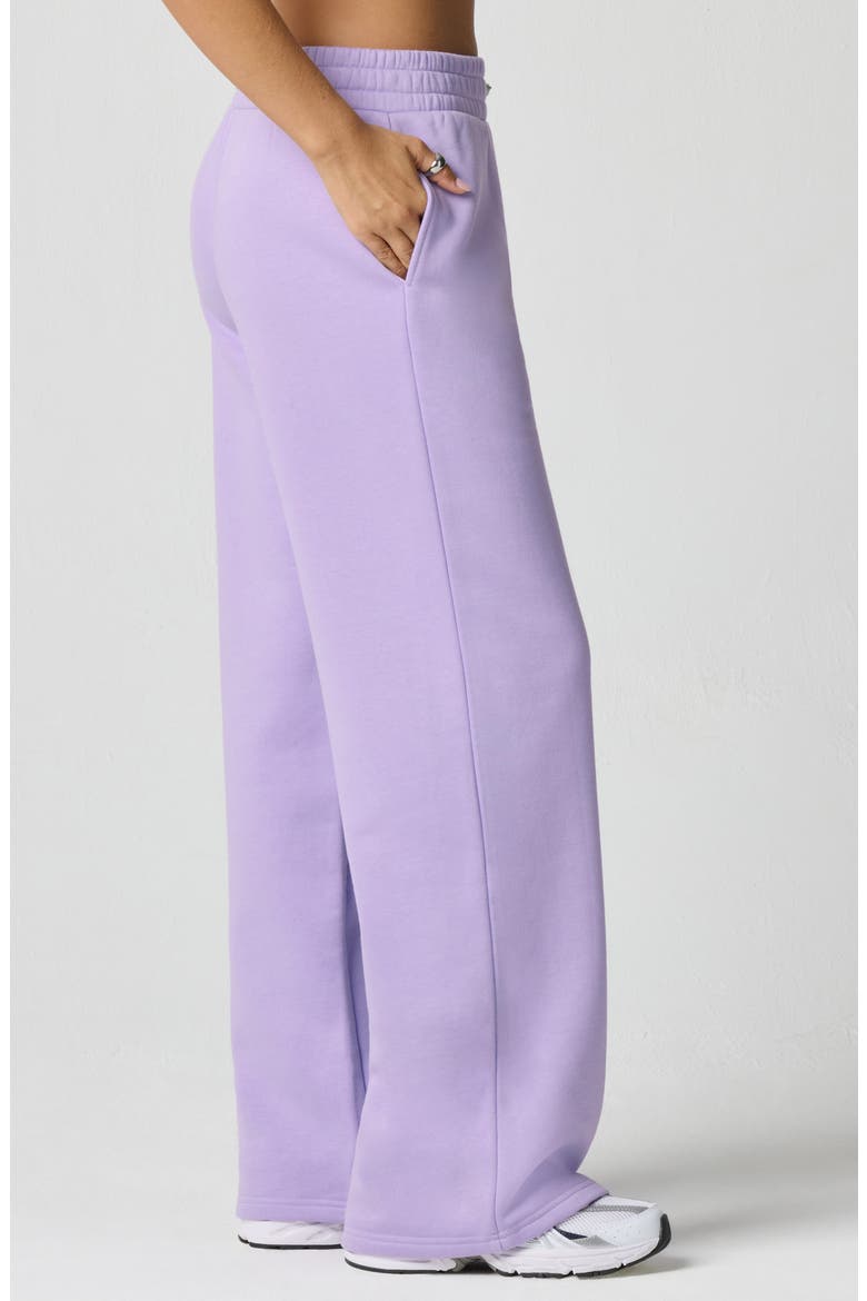 Rosette Wide Leg Sweatpants, Alternate, color, MILLIE LAVENDER