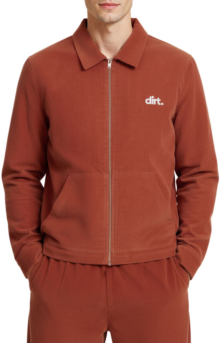 D.RT Zip-Up Corduroy Jacket, Main, color, Terracotta