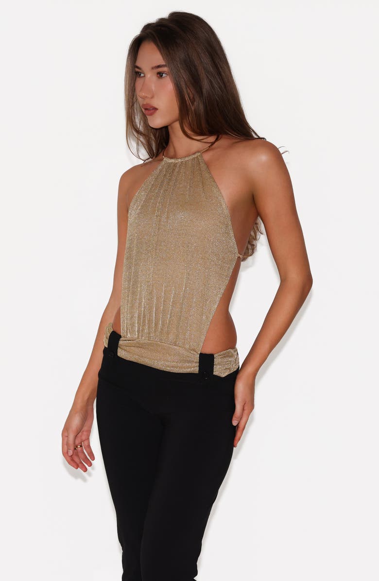 Tiger Mist Evanna 2.0 Metallic Halter Top, Alternate, color, 