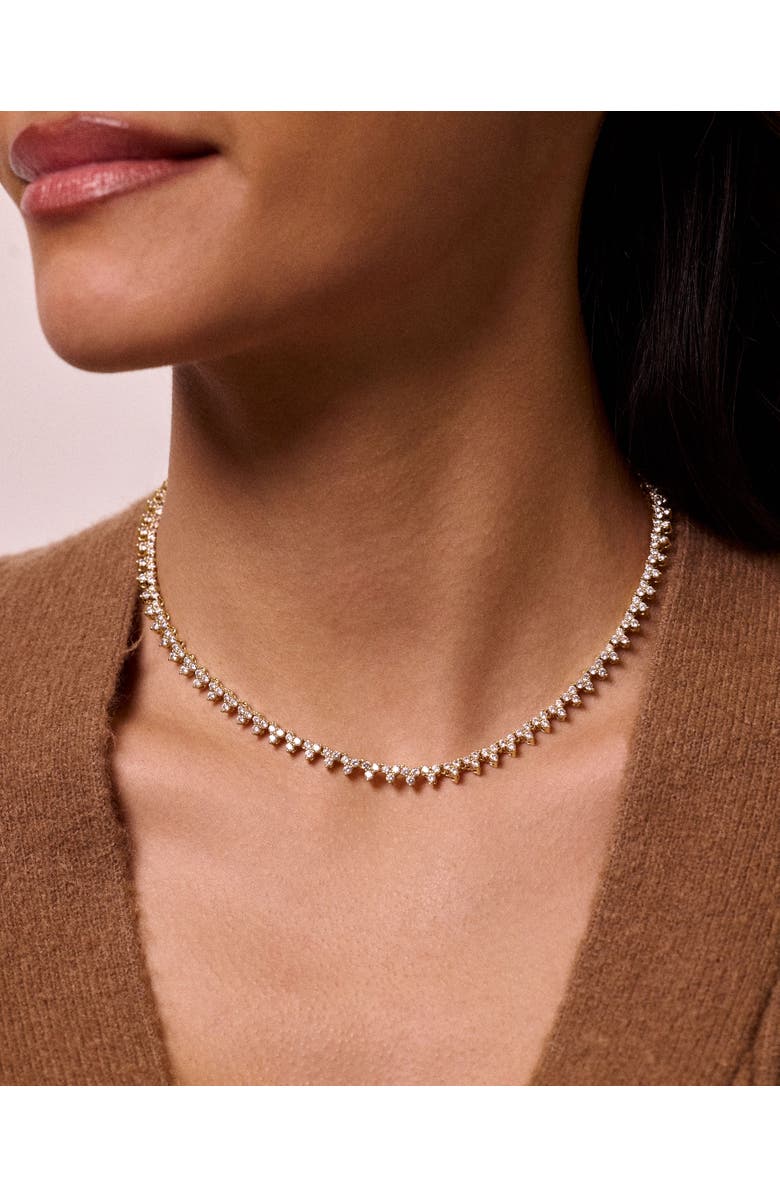 Electric Picks Sage Tennis Necklace, Alternate, color, Gold