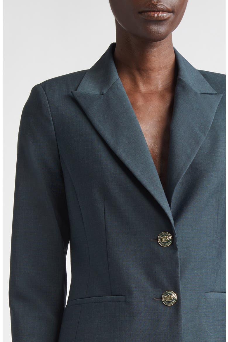 Wool Blend Stretch Mélange Jacket, Alternate, color, PINE MELANGE