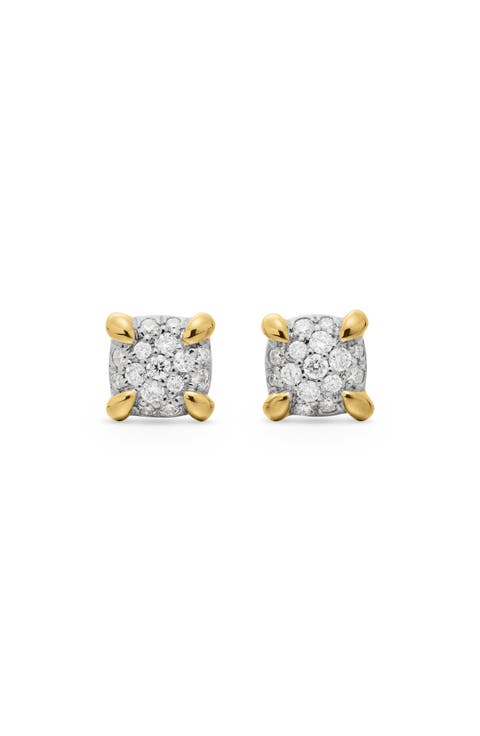 Petite Chatelaine® 18K Gold & Diamond Stud Earrings