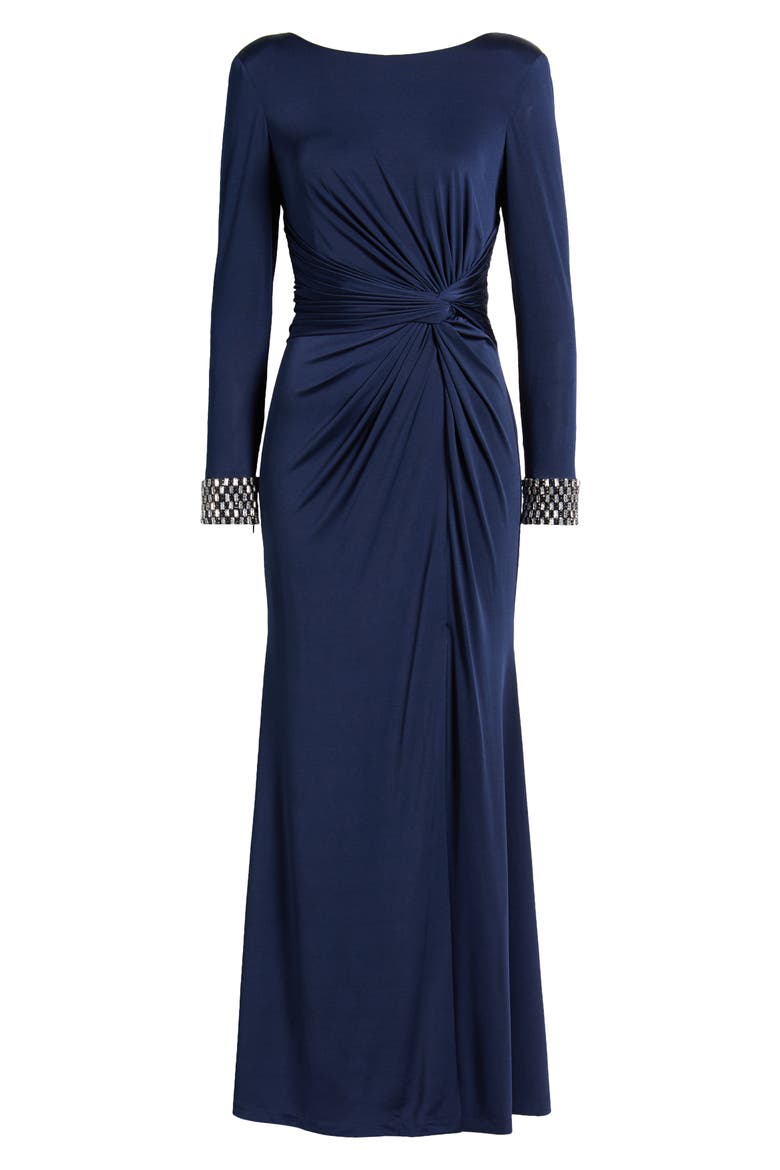 beaded cuff dress Empire Waist Jersey Dress with Beaded Cuff