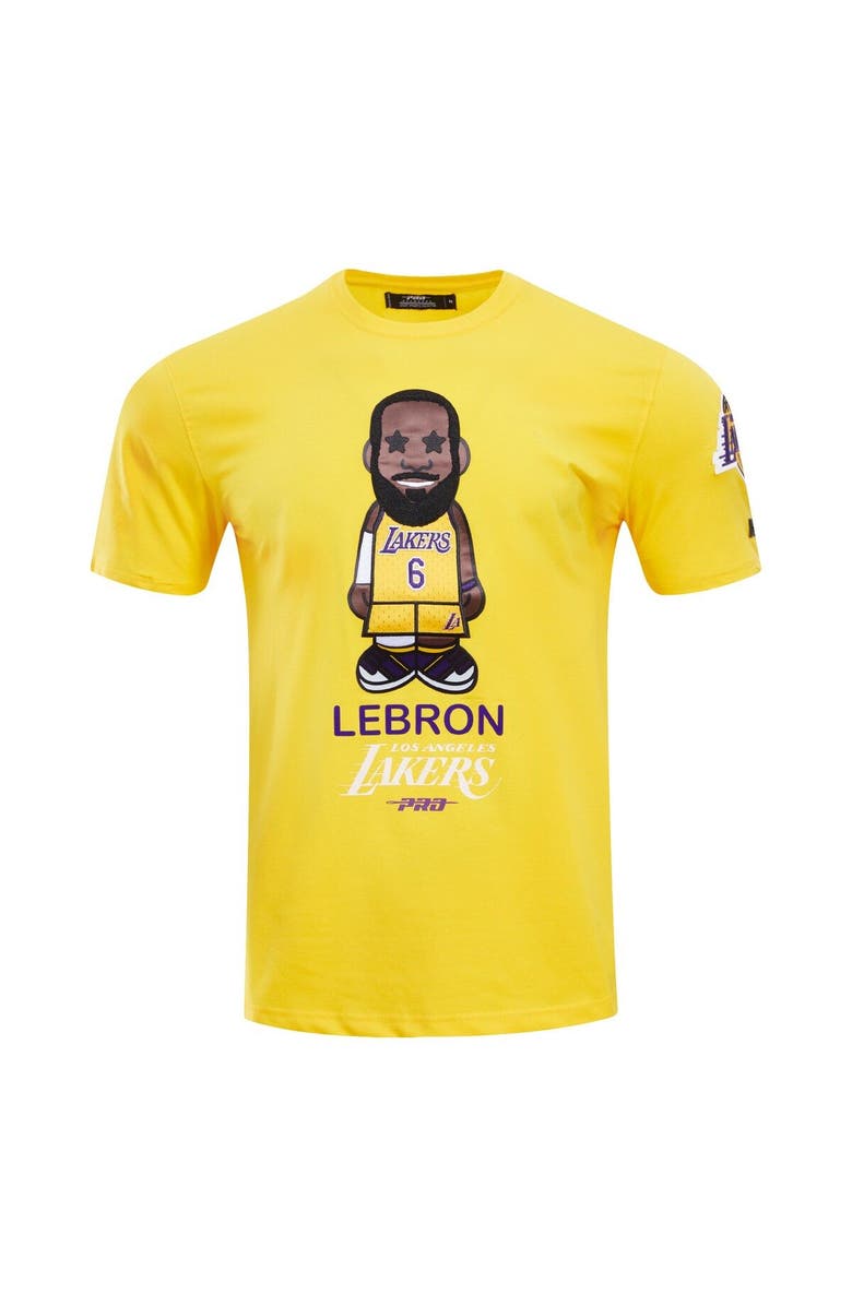 PRO STANDARD Men's Pro Standard LeBron James Gold Los Angeles Lakers #6 Caricature T-Shirt, Alternate, color, 