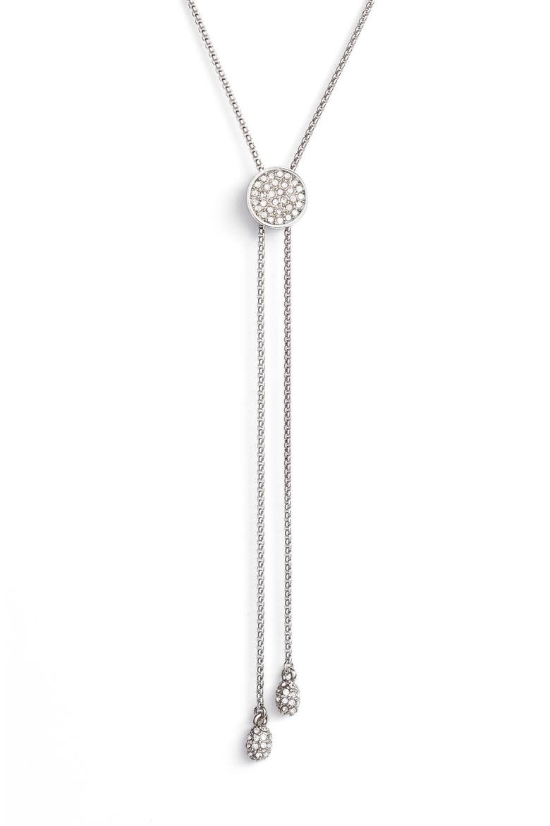 Pavé Slider Necklace, Alternate, color, SILVER/ CRYSTAL