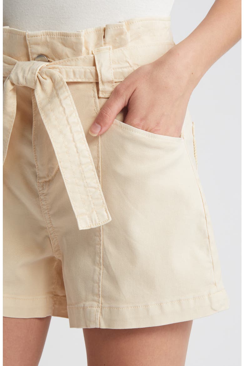 Anessa Trapunto Belted Paperbag Waist Shorts, Alternate, color, BLONDE SAND