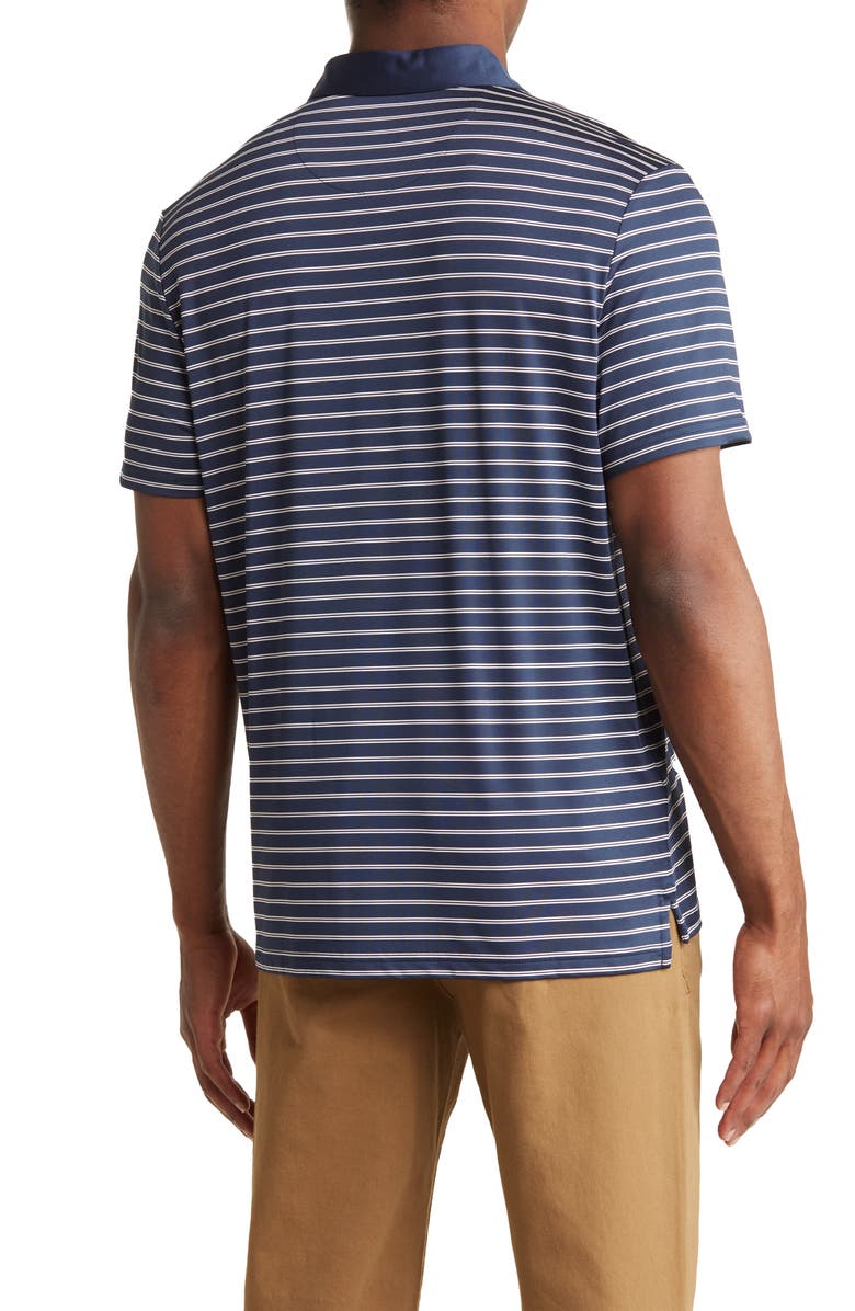 Original Penguin Colorblock Stripe Jersey Polo, Alternate, color, Black Iris
