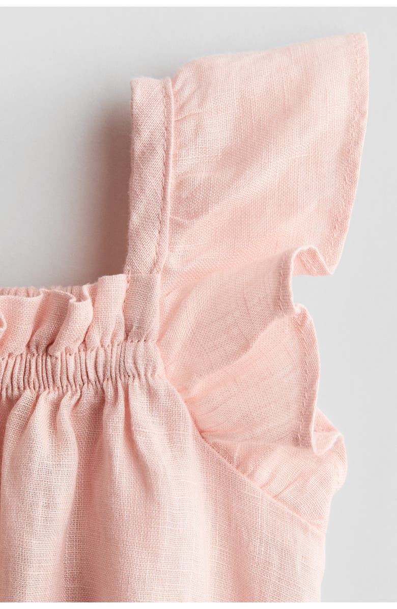 H&M Linen Romper Suit, Main, color, Light Pink