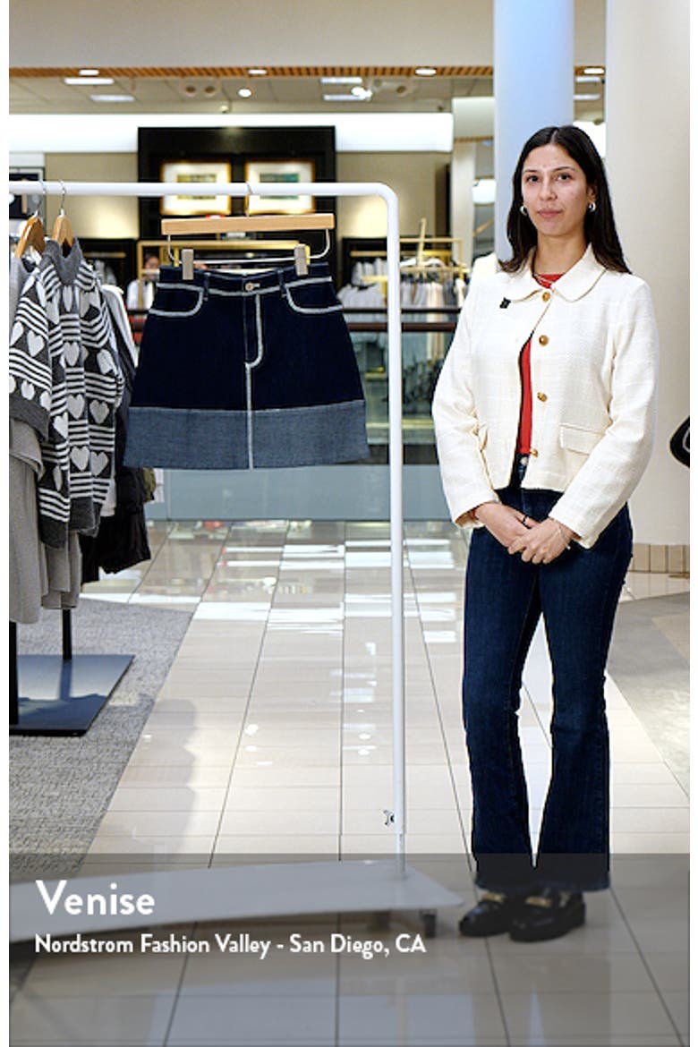 Contrast Cuff Denim Miniskirt video