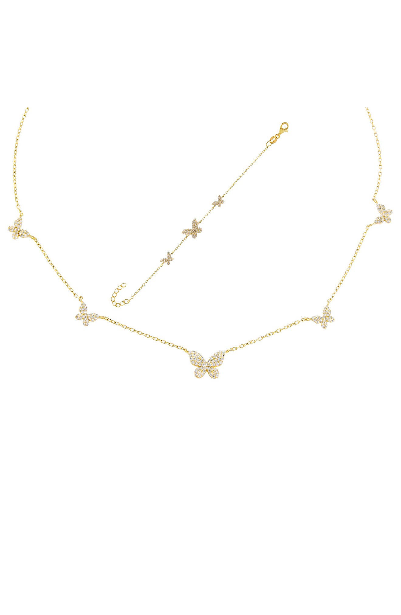 BY ADINA EDEN Butterfly Station Necklace & Bracelet Set