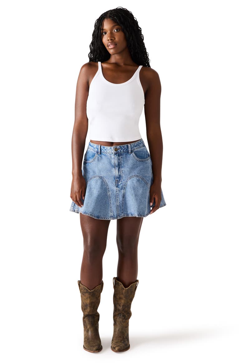 Melany Denim Miniskirt, Alternate, color, FOREVER BLUE
