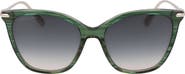 Longchamp Roseau 55mm Rectangular Sunglasses
