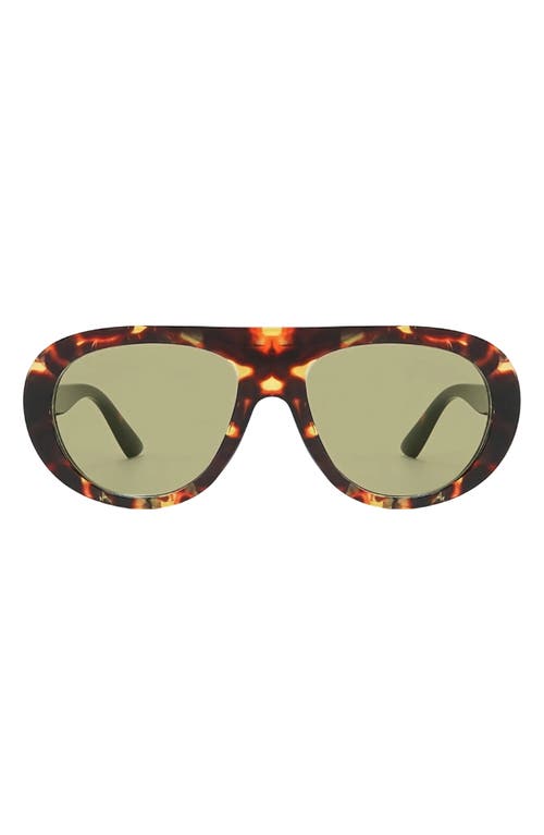 Fifth & Ninth Oeane 55mm Polarized Aviator Sunglasses in Torte /Green 