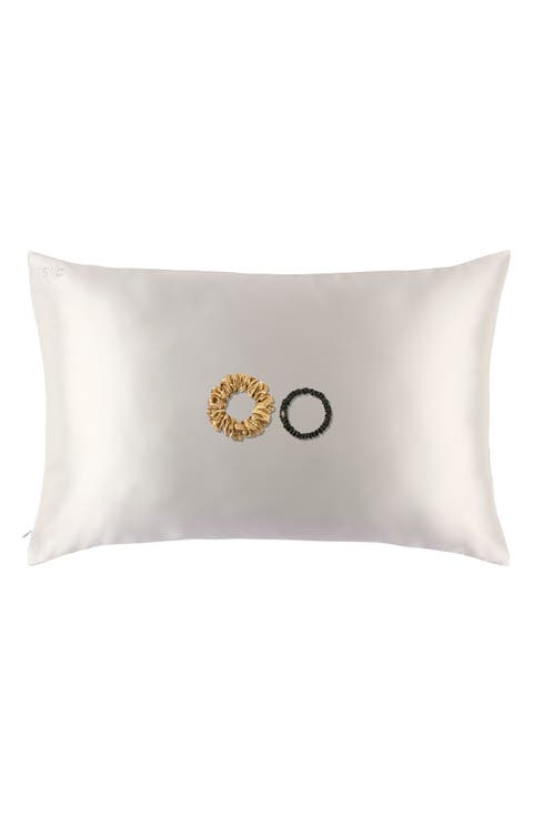 The Medusa Pure Silk Pillowcase & Scrunchies Set USD $108 Value