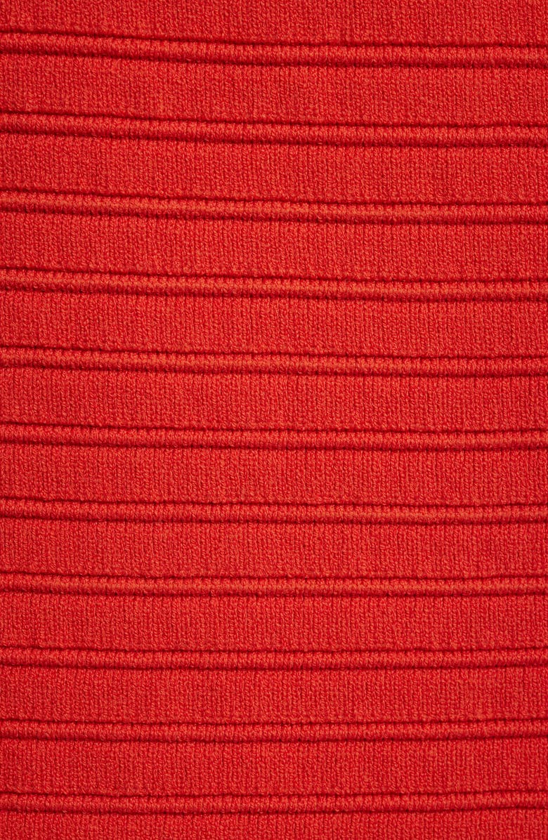 Elie Tahari The Alessandra Sleeveless Button Front Knit Midi Dress, Alternate, color, Orange Dream