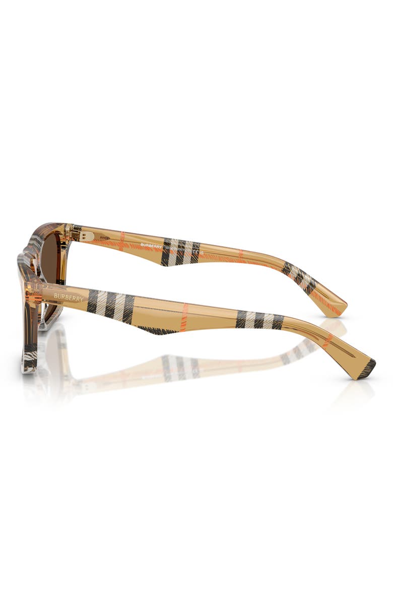Burberry 57mm Square Sunglasses, Alternate, color, Light Brown