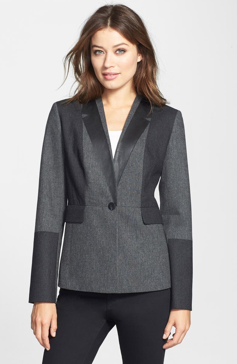 Classiques Entier<sup>®</sup> 'Jesi' Colorblock Flannel Jacket, Main, color, 