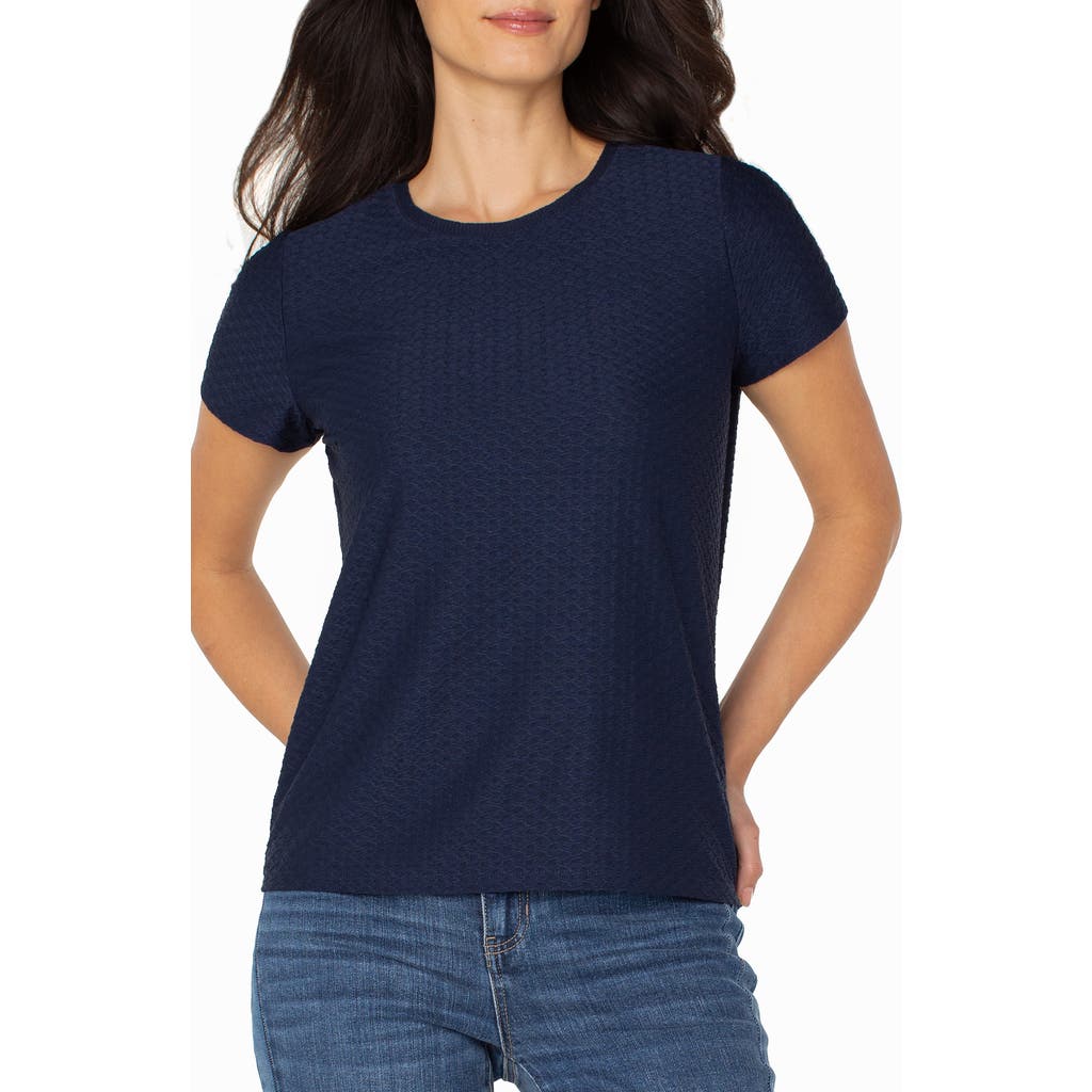 Liverpool Los Angeles Jacquard T-shirt In Blue