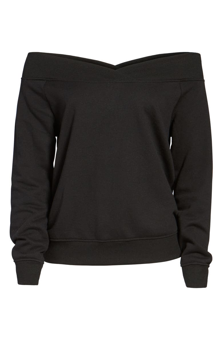 Socialite Off the Shoulder Sweatshirt, Alternate, color, 