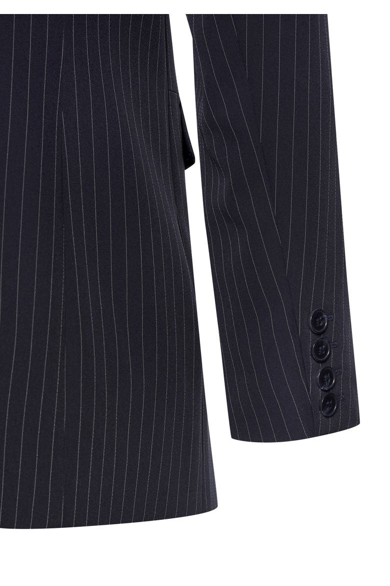Pinstripe Oversized Blazer, Alternate, color, Navy Ivory