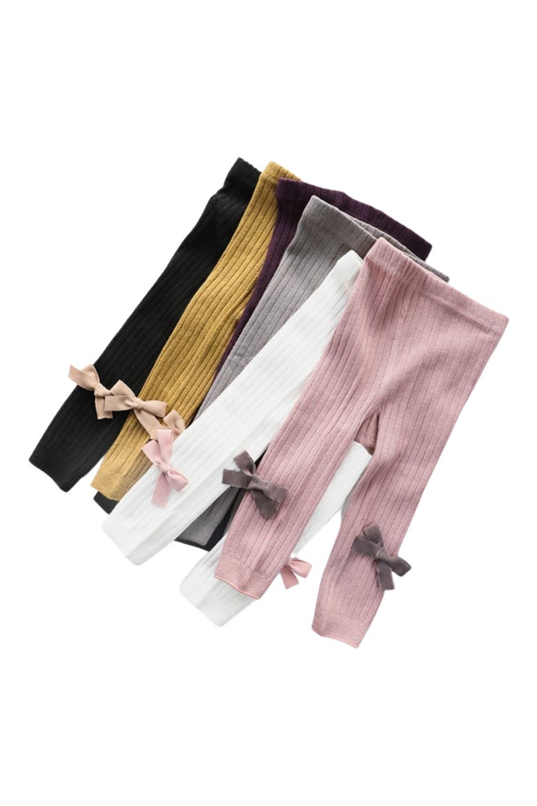 Mila Knit Cotton Leggings, Alternate, color, BLACK