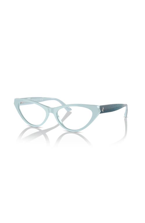 Jimmy Choo 55mm Cat Eye Optical Glasses In Blue