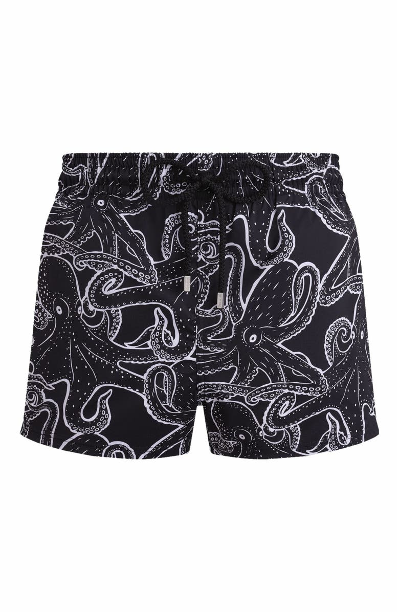Vilebrequin Men's Poulpes Short Swim Shorts, Alternate, color, Noir