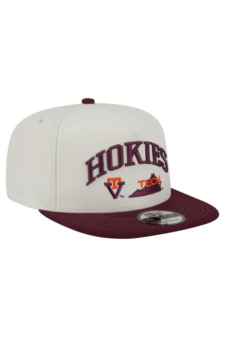 Men's New Era White Virginia Tech Hokies Collegiate 9FIFTY A-Frame Snapback Hat, Alternate, color, White
