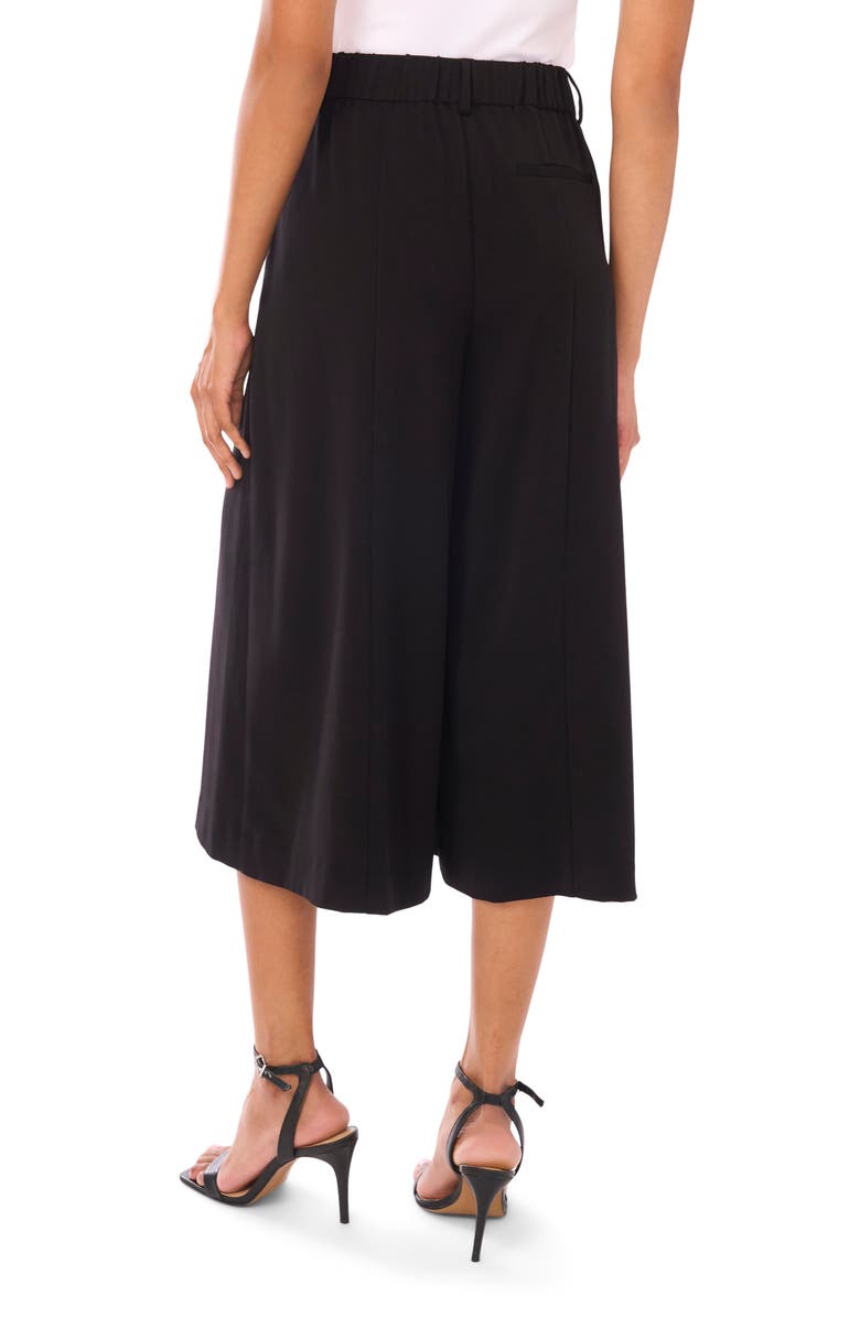 Halogen<sup>®</sup> Pleat Front Culottes, Alternate, color, Rich Black