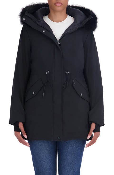 Faux Fur Trim Insulated Parka