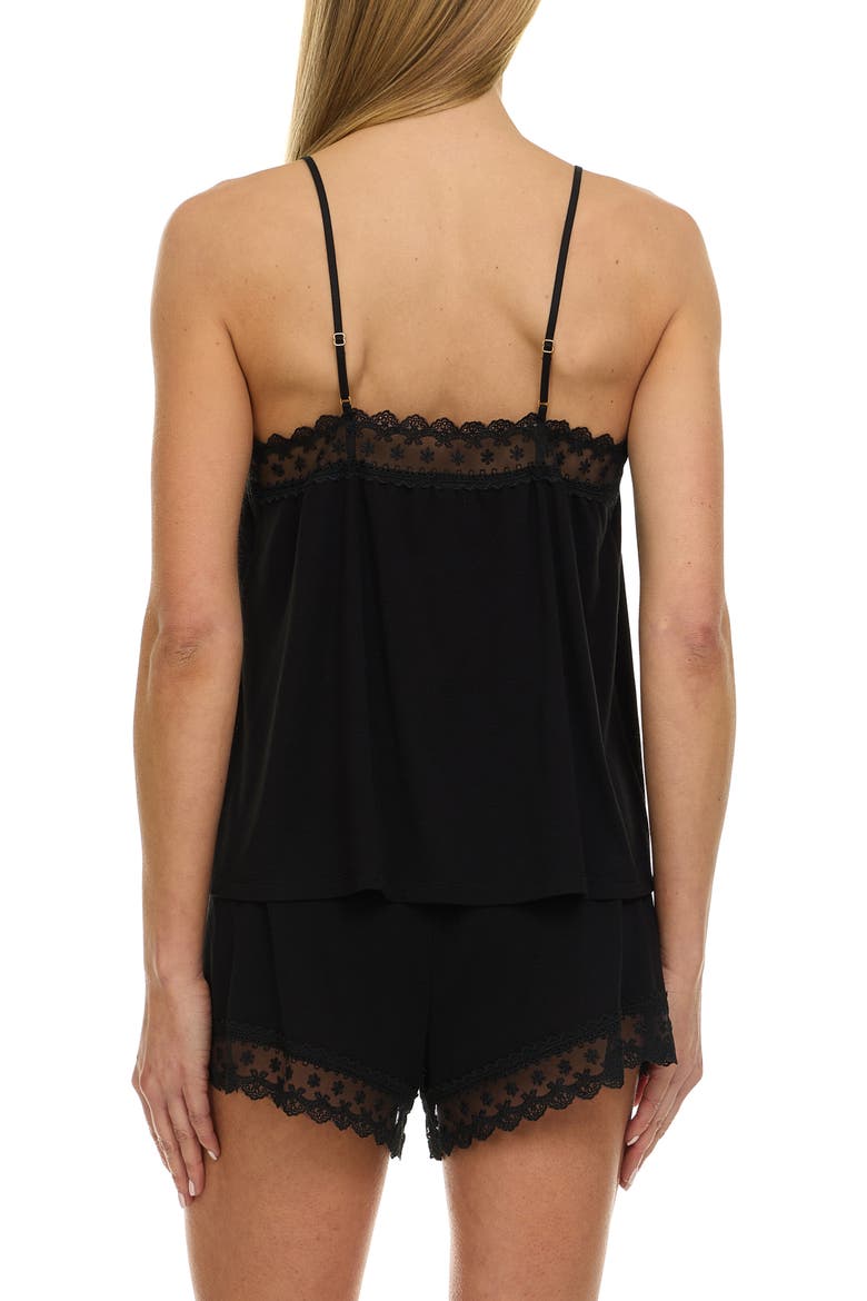 Maven Lace Trim Jersey Short Pajamas, Alternate, color, BLACK