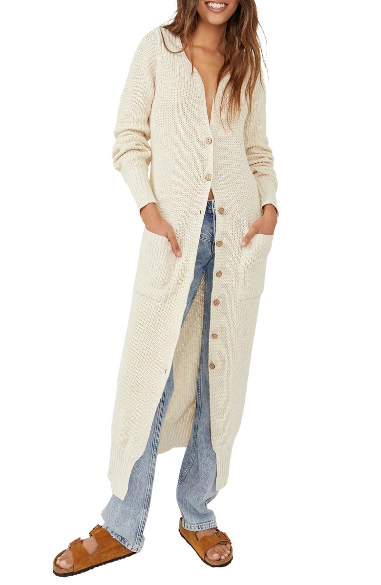 Free People It's Alright Cotton Cardigan Duster, Main, color, 