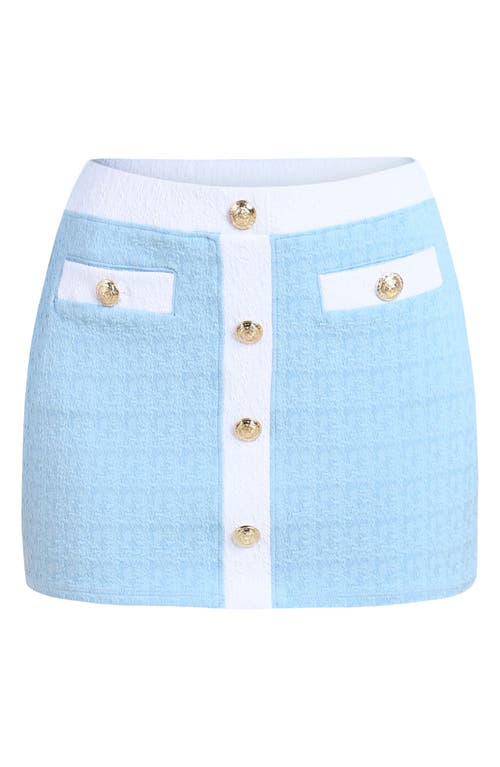 L'agence Coco Colorblock High Waist Cover-up Skirt In Blue