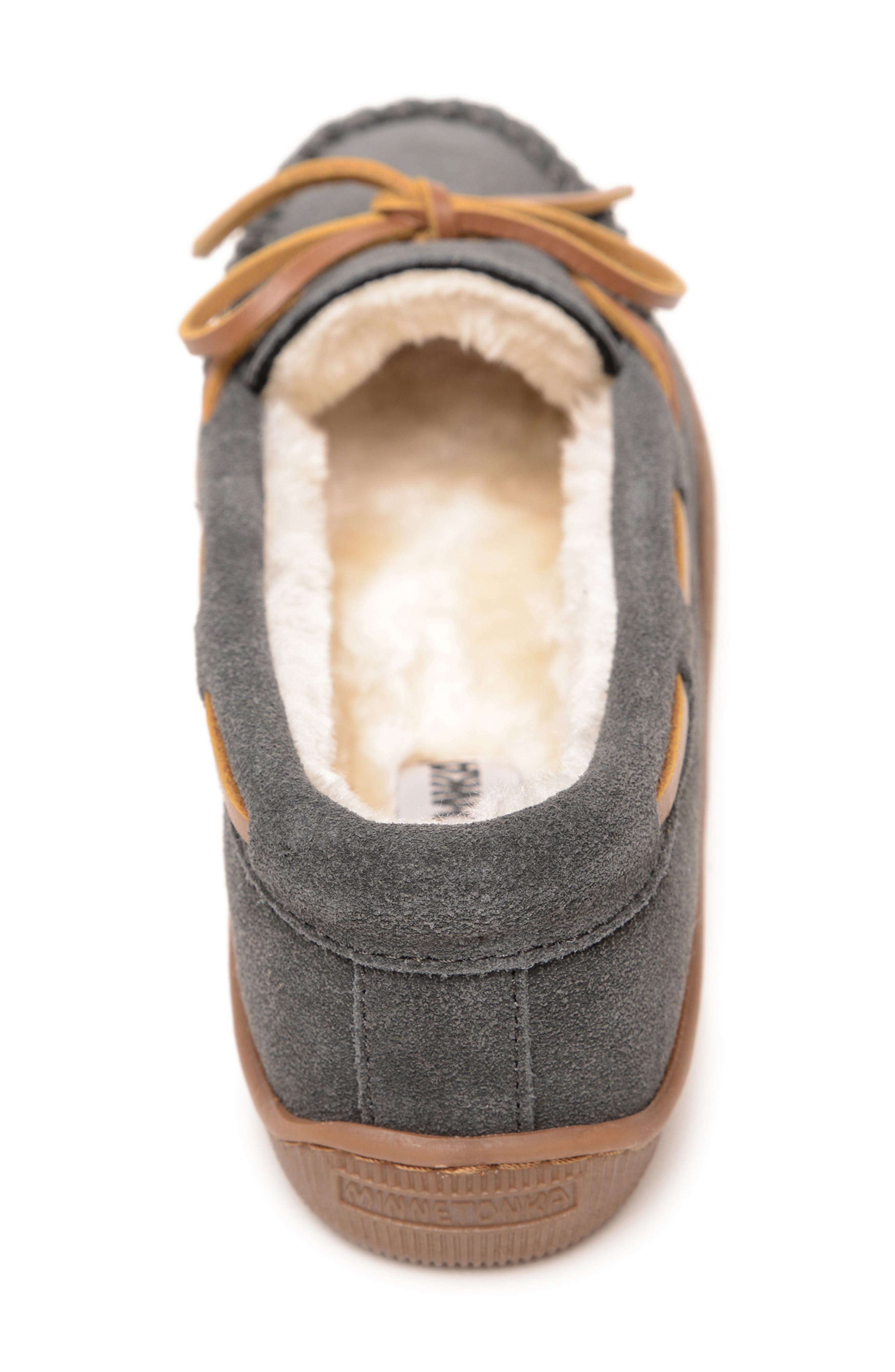 Minnetonka Driving Shoe, Alternate, color, Charcoal