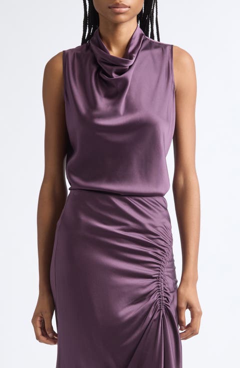 Tam Cowl Neck Silk Shell