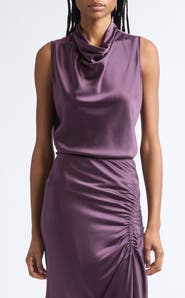 Veronica Beard Tam Cowl Neck Silk Shell