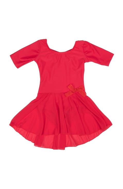 Girls Short Sleeve Skirted Leotard