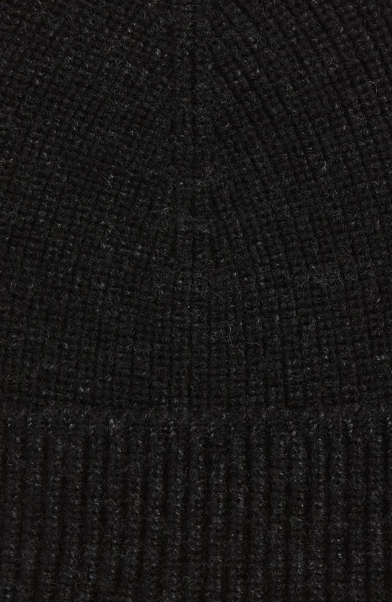 Robert Barakett Shaker Stitch Merino Wool Beanie, Alternate, color, Black