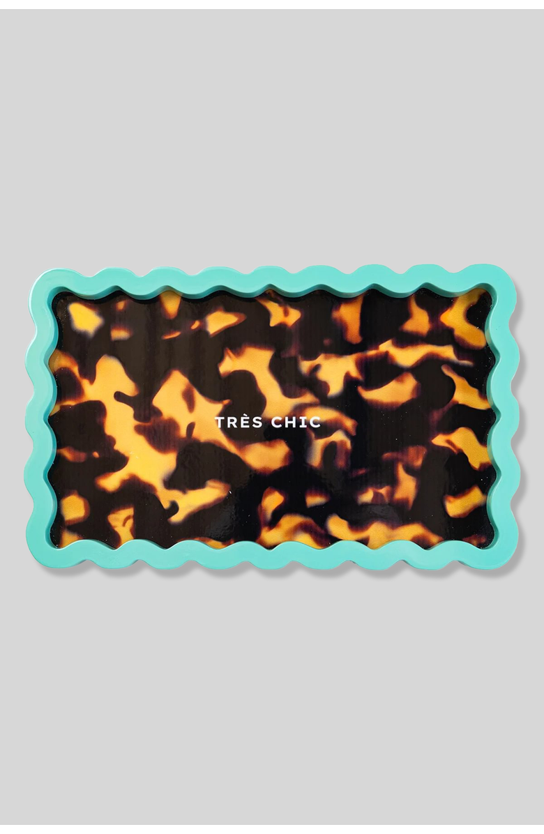 Furbish Tres Chic Lacquer Tray, Main, color, Amber, Golden-Yellow, Multi