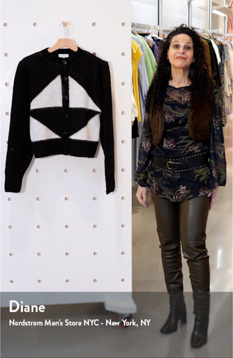 Brushed Argyle Cardigan, sales video thumbnail