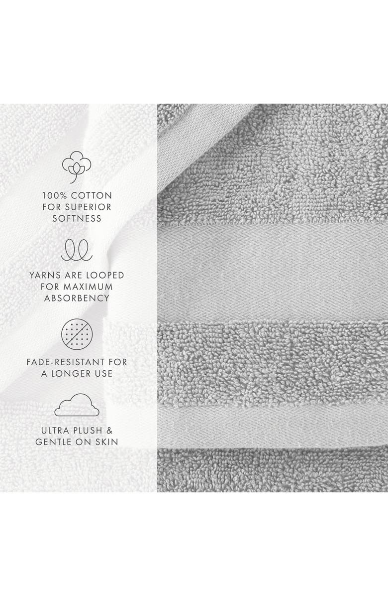 HOMESPUN Ultrasoft Cotton Towel Set, Alternate, color, Light Gray