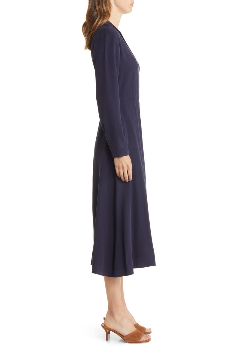 Long Sleeve A-Line Dress, Alternate, color, NAVY NIGHT