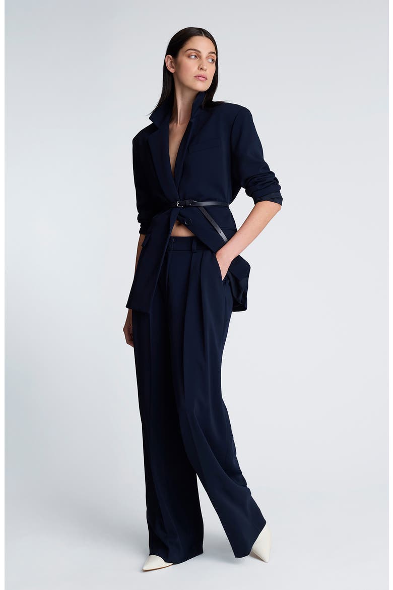 High Waist Wide Leg Pants, Alternate, color, DARK NAVY
