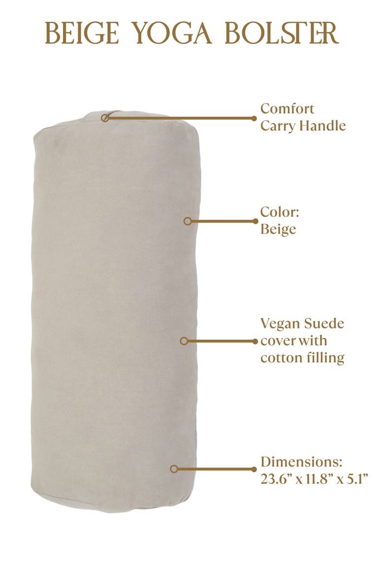 Yoga Bolster - Meduim Density and Support, Alternate, color, Black