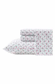 Laura Ashley Aylesmore Ditsy Floral Twin X-Long Cotton Percale Sheet Set
