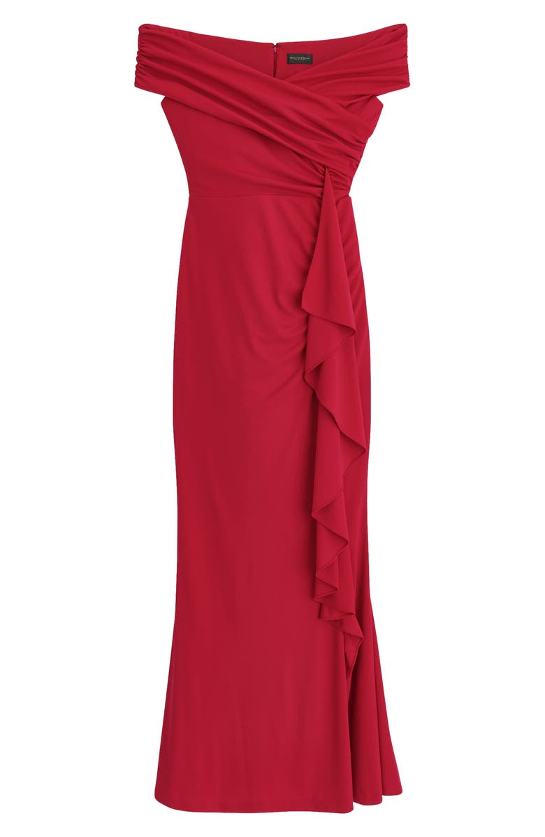 Donna Karan New York Ruffle Detail Off the Shoulder Gown, Alternate, color, 