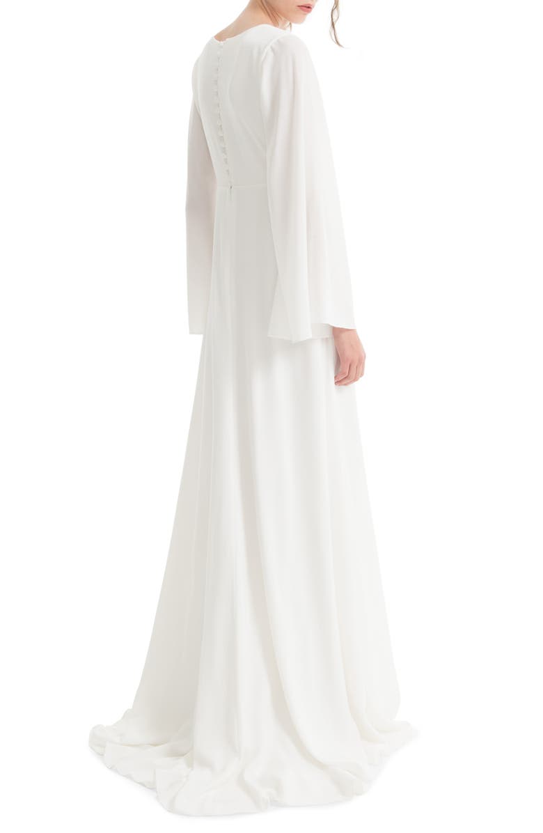 Joanna August Stevie Bell Sleeve A-Line Gown, Alternate, color,