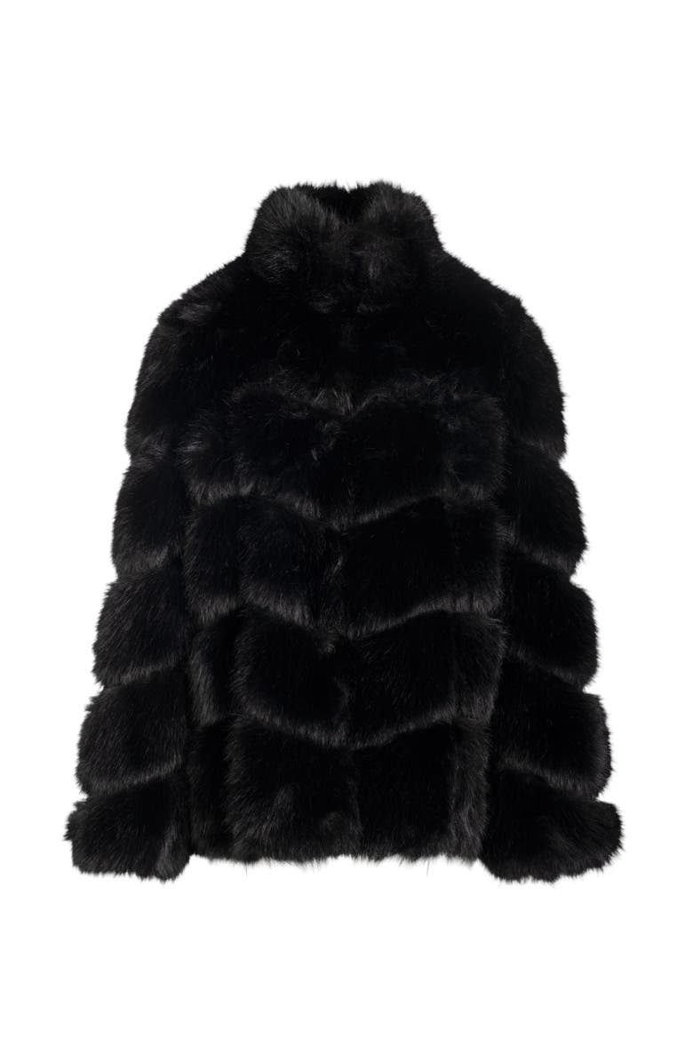 Generation Love Louisa Faux Fur Jacket, Alternate, color, Black